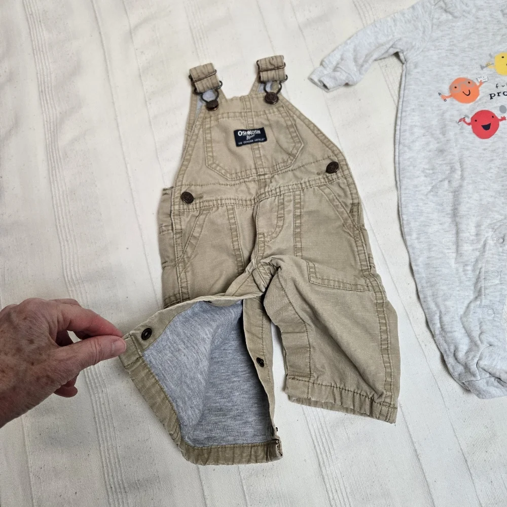 Vintage OshKosh B'Gosh Vestbak Overalls Dungarees Baby Toddler Boy 3 Months‎ Gap